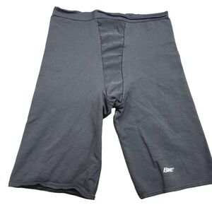 Bike Compression Shorts Mens Medium Black Mesh Elastic Waist Athletic Gym